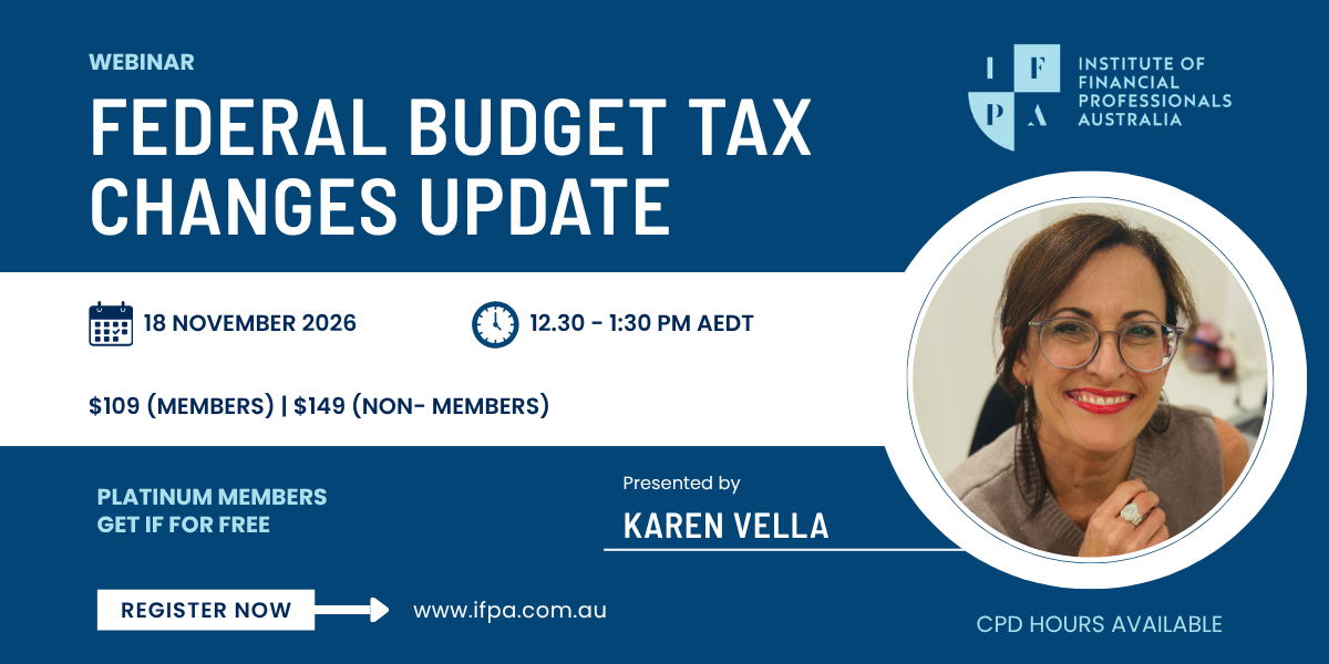 2026_11_18 Federal Budget Tax Changes Update